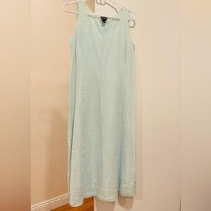 Eileen Fisher Mint Green 100% Irish Linen Dress, Petite P (XS petite)